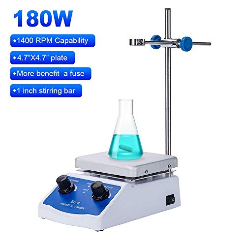 Magnetic Stirrer Hot Plate Mixer 1000ml Stirring Capacity 5 x 5 inch Max