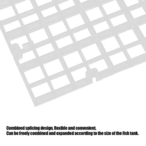 DAUERHAFT 6Pcs Aquarium Aquarium Isolation Bodenfilter Gitterplatte Trennwände Kistenschneiden Spleißen, Kunststoff 834g 30x30cm/11.8x11.8in(Weiß)