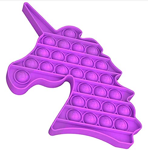 Image of LIVYU LIFE Push pop Bubble Fidget Toy, Stress Relief and Anti-Anxiety Tools Sensory Toy for Autism to Relieve Stress for Kids and Adults (Unicorn-Purple)