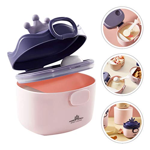 Toyvian Bebê Fórmula Dispensador Com Colher de Plástico Grande Capacidade de Bebê Leite Em Pó Caixa