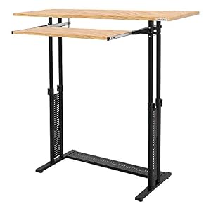 Bauhutte(バウヒュッテ) スタンディングデスク 昇降式 (幅120×奥行き45cm) 木目 BHD-1200H-WD