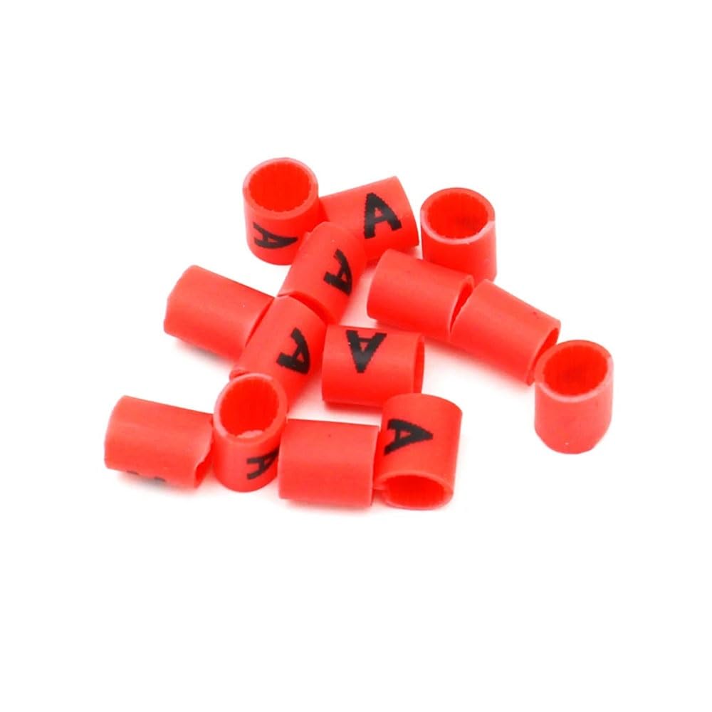 Zestaw czerwonych znaczników kablowych - 26 liter AZ i 10 cyfr 0-9 do zacisków rur o różnych średnicach przewodów - PVC - łatwe w użyciu - 1000 szt.(2.5mm2(4.0mm) Letter 1300pcs)