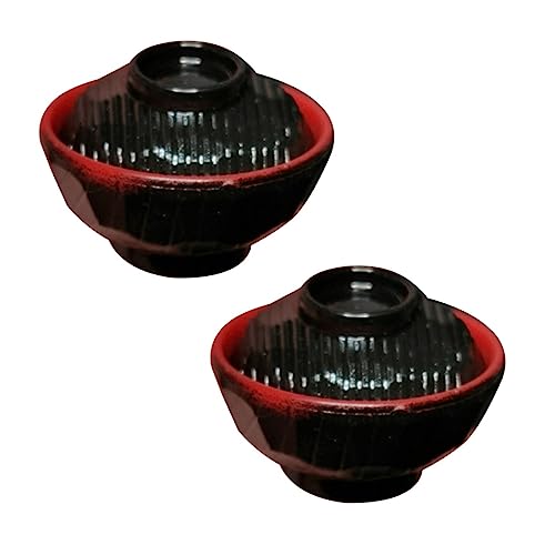 SMASOLO 2sets Ciotole Miniature Giapponesi Con Coperchio Di Ciotole Stile Giapponese Per Bambole Design Elegante e Realistico Per Case Delle Bambole e Accessori Per Giocattoli e