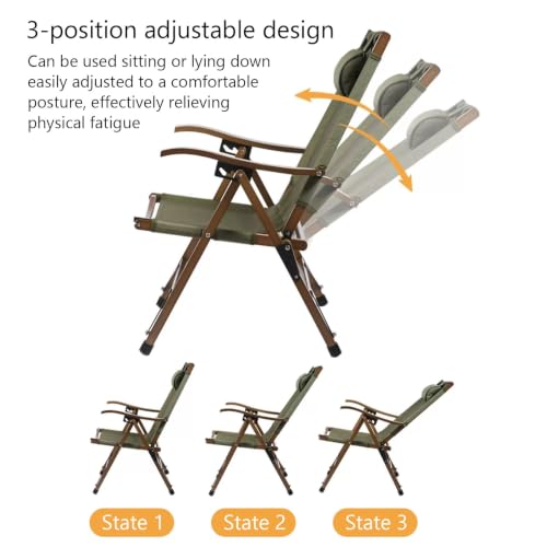 Chaise de plage portable et pliante réglable pour éviter le mal de dos