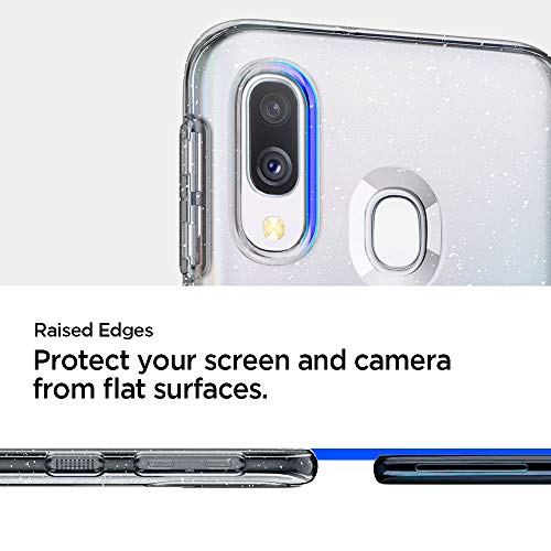 Image of Spigen Liquid Crystal Glitter | Samsung Galaxy A40 Case [Transparent] [Flexible] Galaxy A40 Back Cover | TPU - Crystal Quartz