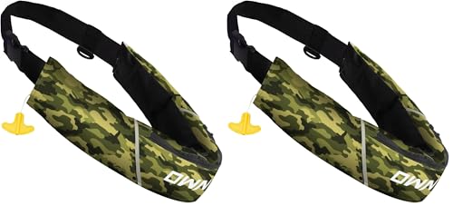 Image of Owntop Manual Inflatable Belt Pack, Adults Swim Jacket with Blowpipe & Whistle, 24g CO2 Cylinder Included, Low Profile for Kayaking, Fishing, Paddle Sports