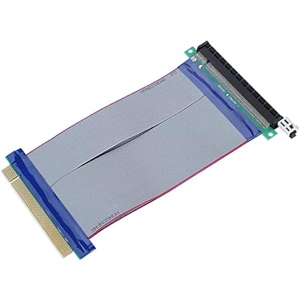 Przedłużacz Karty Rozszerzającej PCI-E 19CM — Miękki, Płaski Przedłużacz PCI-E 16X do Rozbudowy Małej Obudowy Serwera 1U, 2U — Duża prędkość, Konstrukcja o Wysokiej