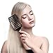 Baasha Curved Vent Brush For Blow Drying, Paddle Vent Brush For Hair, Quick Dry Hair Brush, Vented Boar Bristle Hair Brush For Men & Women, Curved Brushes for Curly, Vent Brushes for Hair Black