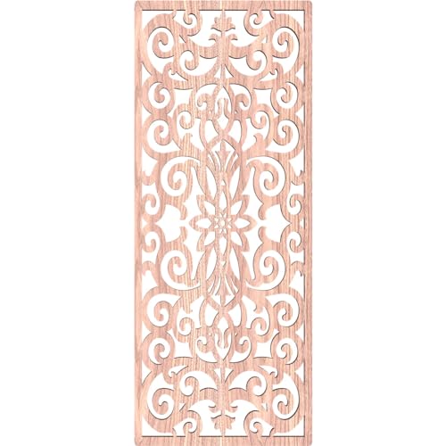 Image of Buel Decorative Pierced Fretwork Wood Wall Panels, 9 3 /8 inchW x 24 3 /8 inchH x 3 /8 inchT, Walnut