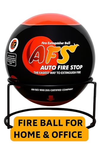 Image of AFS Fireball-Fire Extinguisher Ball /Quick Fire Off /Automatic Fire Extinguishing Fire Suppression Device with Stand & User Manual /Emergency Fireball for Home, Car, Garage, (Pack of 8)