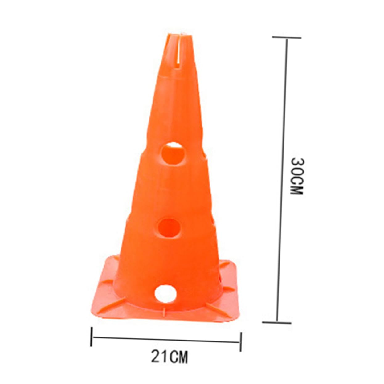 Toyvian 5pièces Cônes De Marquage à Fentes De Cônes pour Obstacle De Football Ajourés pour Signalisation De Patinage Et Entraînement Orange