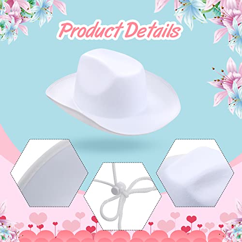 12 Pieces Cowboy Hat Western Hat With String Novelty Cowgirl Hat Bridal Cowgirl Costume For Women Felt Cowgirl Accessories For Bride Bridesmaids Bachelorette Party Wedding Engagement Photo Props #TOP2