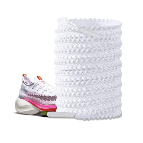 UamGlsob sznurowadła do biegania do butów Nike AlphaFly 3, zamienniki sznurowadeł do butów sportowych Vaporfly 3 dla mężczyzn i kobiet, biały, 54"/140cm