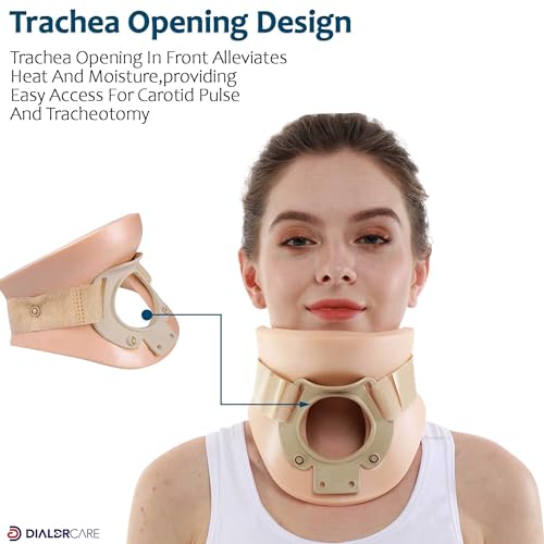 Image of DIALDRCARE Soft Foam Strong Support Neck Cervical Collar For Adult Muscle Strains, One Size