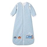 Großzügiger Raum und perfekter Ersatz : der Schlafsack kann im Winter als Ersatz für die Decke und Daunendecke dienen und von Kindern nicht bloßgedeckt werden, dabei Ihre Kinder die ganze Nacht warm und angenehm bleiben können. Die lockere Passform garantiert sowohl uneingeschränkte Bewegungsfreiheit als auch Wärmebehaltung. Mit atmungsaktivem Meterial vermeidet der Schlafsack Überwärme, um den Kindern bequemsten Schlaf anzubieten.
