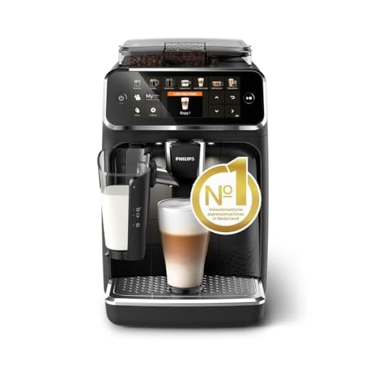 Philips 5400 Serie Volautomatische Espressomachine, LatteGo Melksysteem, Ingebouwde Molen, 12 Koffievariaties van Espresso tot Cappuccino, Intuïtief Display, 4 Gebruikersprofielen, Zwart(EP5441/50)