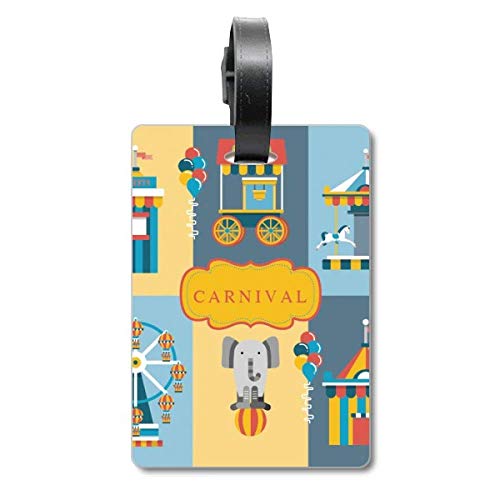 Étiquette d'identification pour valise Amazing Funny Park en plastique souple voyage