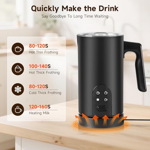 Batidor automático de espuma para evitar la leche quemada en el café latte y cappuccino 3