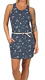 Ragwear Damen Kesy Jerseykleid blau L