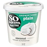 So Delicious Dairy Free Coconut Milk Yogurt Alternative, Unsweetened, Plain, Vegan, Gluten Free, Non-GMO, Creamy Plant Based Yogurt Alternative, 24 oz Container