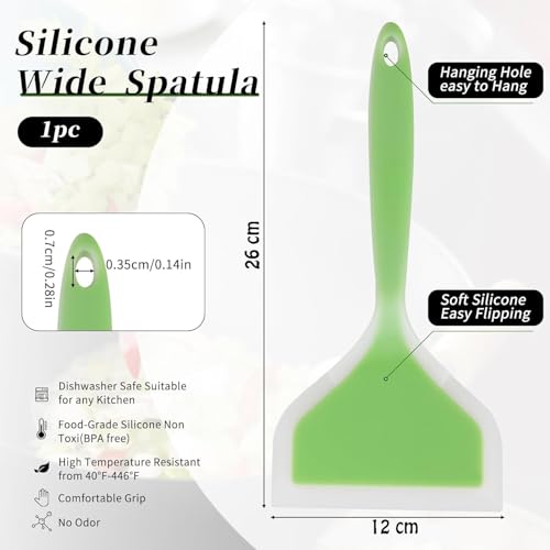 Image of Baskety Silicone Spatula Medium Turner Silicone Pancakes Fried Shovel Nonstick(Random Color)