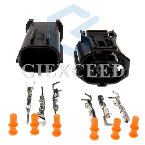 Davitu Cables, Adapters & Sockets - 3 Pin 12353 6189-1129 6188-4920 Wire Connector Headlight Lamp Socket Camshaft Sensor Plug For Toyota Lexus - (Color Name: 2 Sets Female)