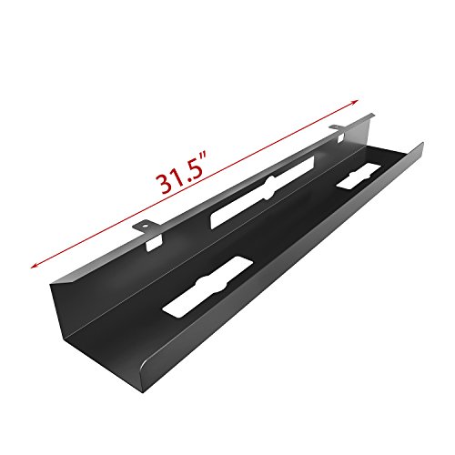 Aimezo 31.5Inch Heavy Duty Steel Cable Management Tray - Under Desk Wire Management Organizer Computer Cord Raceway #TOP2