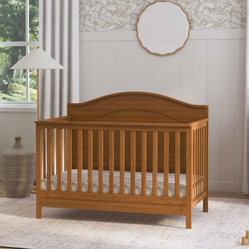 Image of DaVinci Charlie 4-in-1 Convertible Baby Crib w /Mattress - Chestnut