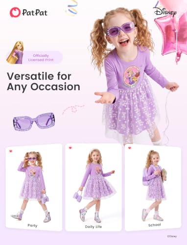 Image of Disney Girls' Tulle Tutu Dress Birthday Party Outfit Toddler to Big Kid