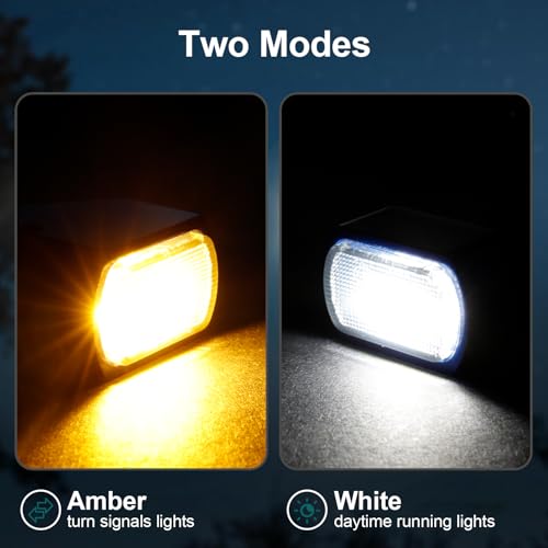 Image of MoKitDora LED Turn Signals Front Mini Blinkers Running Light for 2009-2017 Harley Touring Street Road Electra Glide King 2015-2024 Softail Breakout Deluxe Fat Boy Street Bob, Blue Housing