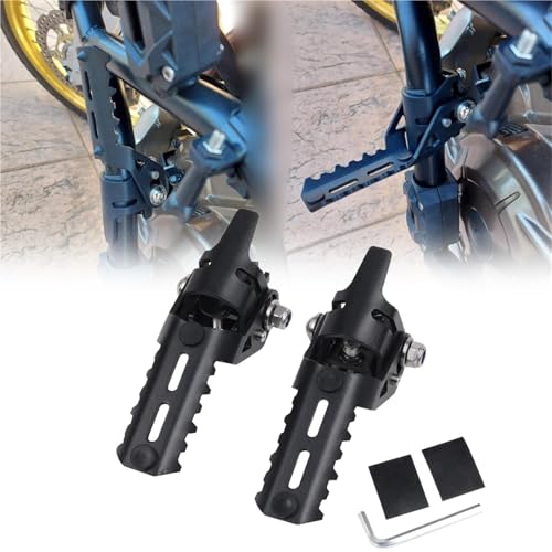 Repose-pieds pliables NC750X en alu usiné avec pinces de fixation haute précision