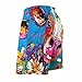 Men & Boys Fit Swim Trunks for Beach Athletic Hiking Quick Dry Drawstring Essentials Half Pants with Pockets Lining, Beachwear Colorful Watercolor Cow Floral Art Fashion Swim Trunks