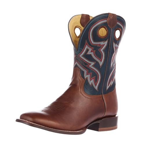 Tony Lama Men`s Lars Brown Cowhide Vamp 11In Blue Cowhide Top Boot2