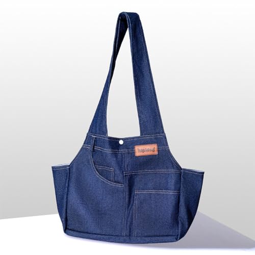 Qohak Dog Carrier Purse Premium Denim Dog Soft Sided Carriers Bag Pet Travel Tote Bag With Pockets For Cat And Small Dog thumb #6
