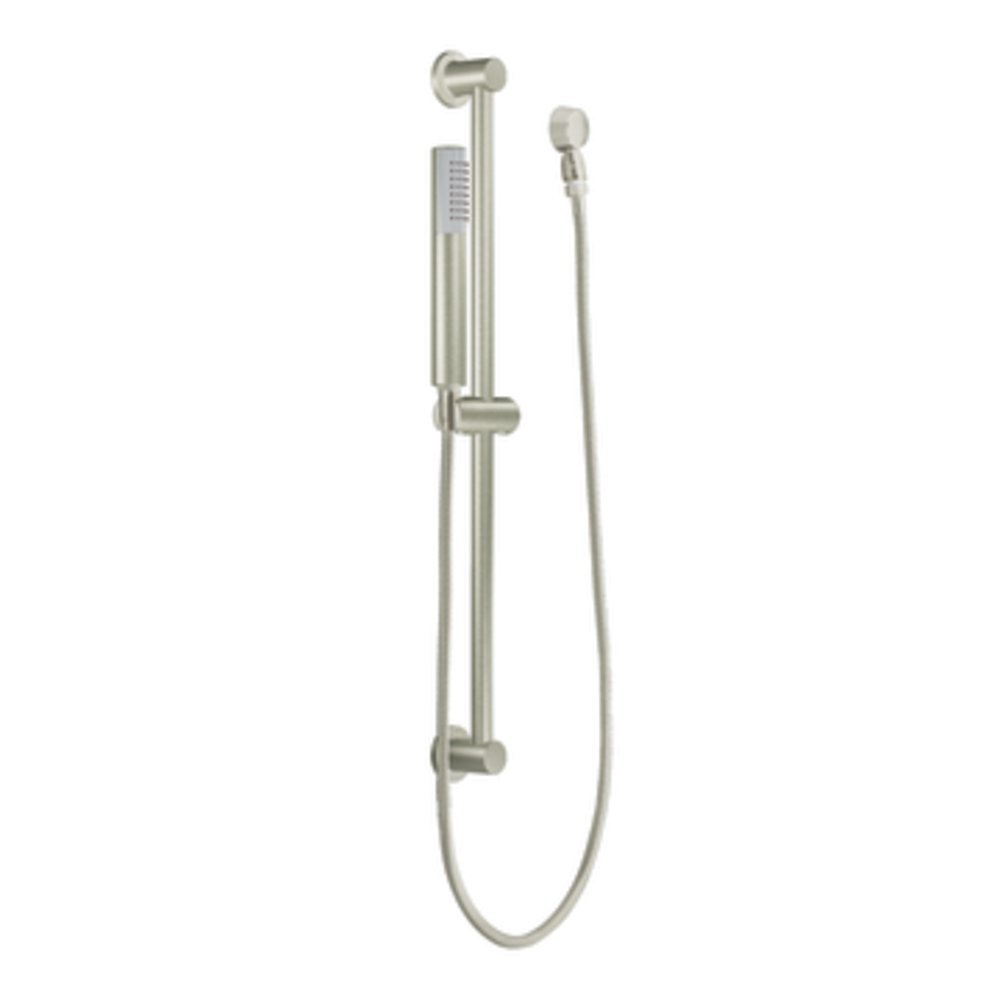 Moen 3887EPBN Modern Eco-Performance Handshower Handheld Shower with 30-Inch Slide Bar and 69-Inch Metal Hose, Brushed Nickel