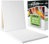 Pitello Leinwand zum Bemalen I Keilrahmen 3er Set in 30x40 cm I Starke 380g Baumwolle I Leinwände malfertig 3-Fach grundiert