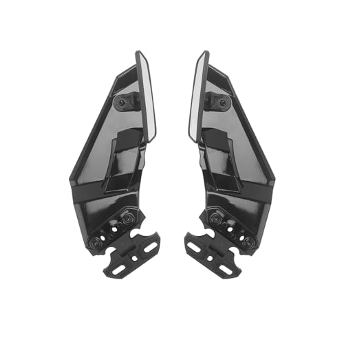 Image of Motorcycle Rear View Mirrors, Side Wing Rearview Stealth Mirror | Universal Glossy Black Winglets Mirrors Replacement for Honda / Kawasaki / Yamaha / Suzuki / B-MW / Apriliar / Ducati