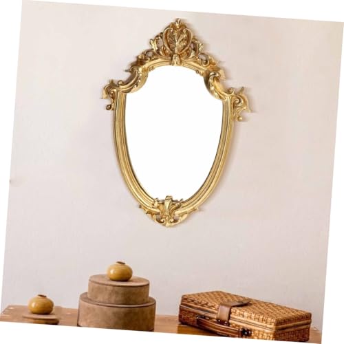 Miroir mural vintage doré sculpté en résine chic style baroque - 5