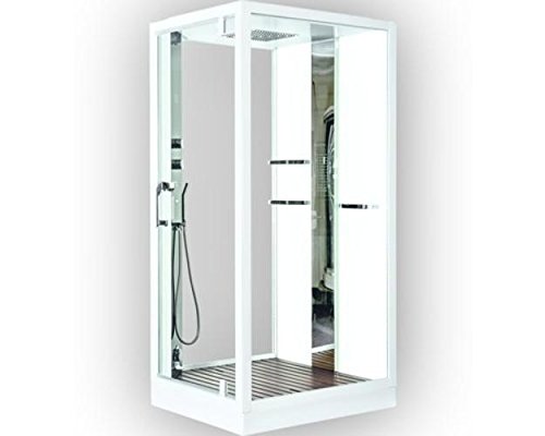 Dampfdusche weiss 100×100 cm, R- SR- 0912- W