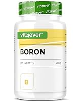 Vit4ever Boron - 3 mg reines Bor je Tablette - 365 Tabletten im Jahresvorrat - Ohne unnötige Zusätze - Hochdosiert - Vegan