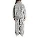 Kids Flannel Sweatsuits Fuzzy Soft Stand Collar Zipper Jacket Sweatpants Toddler Girls Boys 2 Piece Tracksuit for 1-15 Years