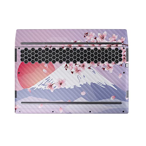 Image of MightySkins Carbon Fiber Skin Compatible with Alienware M17 R5 (2022) Full Wrap Kit - Fuji Sunset | Protective, Durable Textured Carbon Fiber Finish | Easy to Apply & Change Styles | Made in The USA