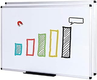 VIZ-PRO Magnetic Whiteboard Silver Aluminium Frame, W90xH60CM
