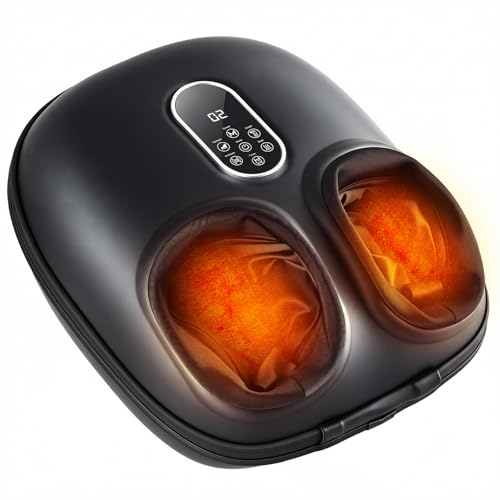 Image of NEWBULIG Foot Massager Machine with Heat, Air Compression and Deep Kneading, 6 Modes Shiatsu Foot Massager for Muscle Relief, Gifts for Women, Men and Parents