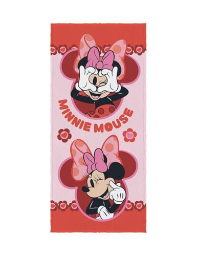 Toalha Felpuda de Banho Estampada Minnie 60 cm x 1,20 m Com 1 pe&ccedil;a