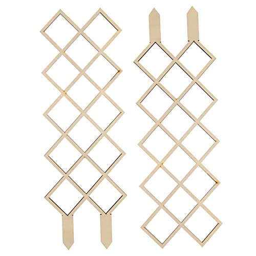 BESPORTBLE 2stücke Holz-rankhilfe Stabile Pflanzenstütze Für Topfpflanzen Wiederverwendbar Einfach Einzusetzen Geeignet Für Kletterpflanzen Wie Erbsen Und Tomaten Natürlicher Garten-kletterra