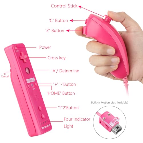 Nc Motion Plus Wii Controllers 2Pcs With Wii Nunchakus thumb #2