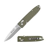 Ganzo G746 Tactical Folding Knife 440C Blade G10 Handle Axis Lock (Green)