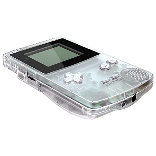 Image of IPS Ready Upgraded eXtremeRate Transparent Clear Replacement Shell Full Housing & Black Screen Lens for Gameboy Color - Fit for GBC OSD IPS & Regular IPS & Standard LCD - Console & IPS Screen Without
