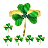 Cabilock 6 Piezas Anillos de Servilleta de Verde de Aleación Duradera Decoración Elegante para Bodas y Fiestas para Mesa Festiva